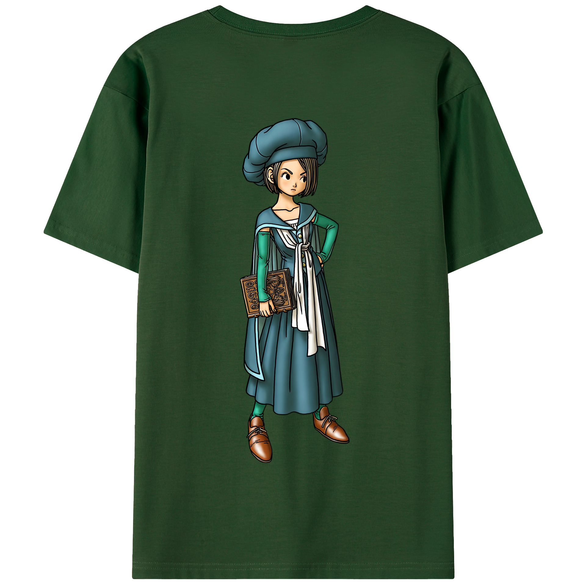 （画像用） ドラゴンクエスト Doragon Kuesuto Dragon Quest 綿100％半袖Tシャツ（背面プリント）